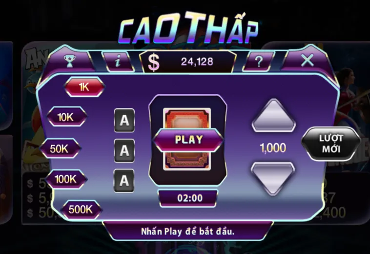 Minigame Cao Thấp Tại 789Club Trò Chơi Đơn Giản Với Cơ Hội Thắng Thưởng Đầy Ấn Tượng
