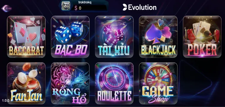 Evolution Live Tại 789Club Trải Nghiệm Sòng Bài Trực Tuyến Đẳng Cấp Thế Giới Hàng Đầu