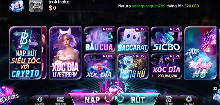 Danh Mục Trò Chơi Tại Sảnh Game Bài 789Club Thiên Đường Giải Trí Trực Tuyến Đẳng Cấp Nhất Cho Mọi Cược Thủ