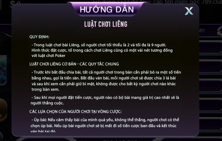 Liêng Tại 789Club Trải Nghiệm Bài Cào Dân Gian Đỉnh Cao Với Tỷ Lệ Thắng Vượt Trội