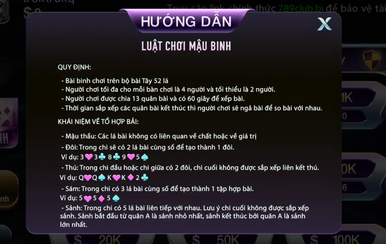 Trải Nghiệm Mậu Binh Tại 789Club Với Phần Thưởng Giá Trị Cực Khủng