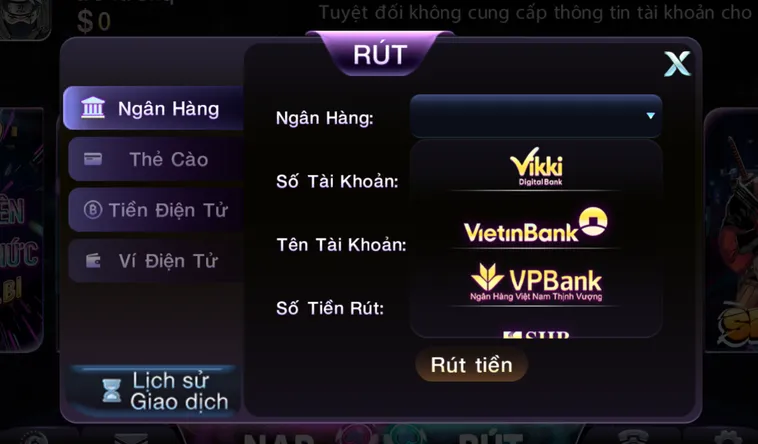 Hướng Dẫn Rút Tiền Qua Tài Khoản Ngân Hàng Tại 789Club Chuyên Nghiệp Với Tốc Độ Giao Dịch Cực Nhanh