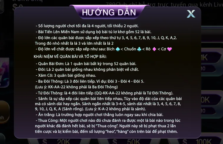 Tiến Lên Miền Nam Tại 789Club Đỉnh Cao Đấu Trí Cho Cộng Đồng Game Thủ